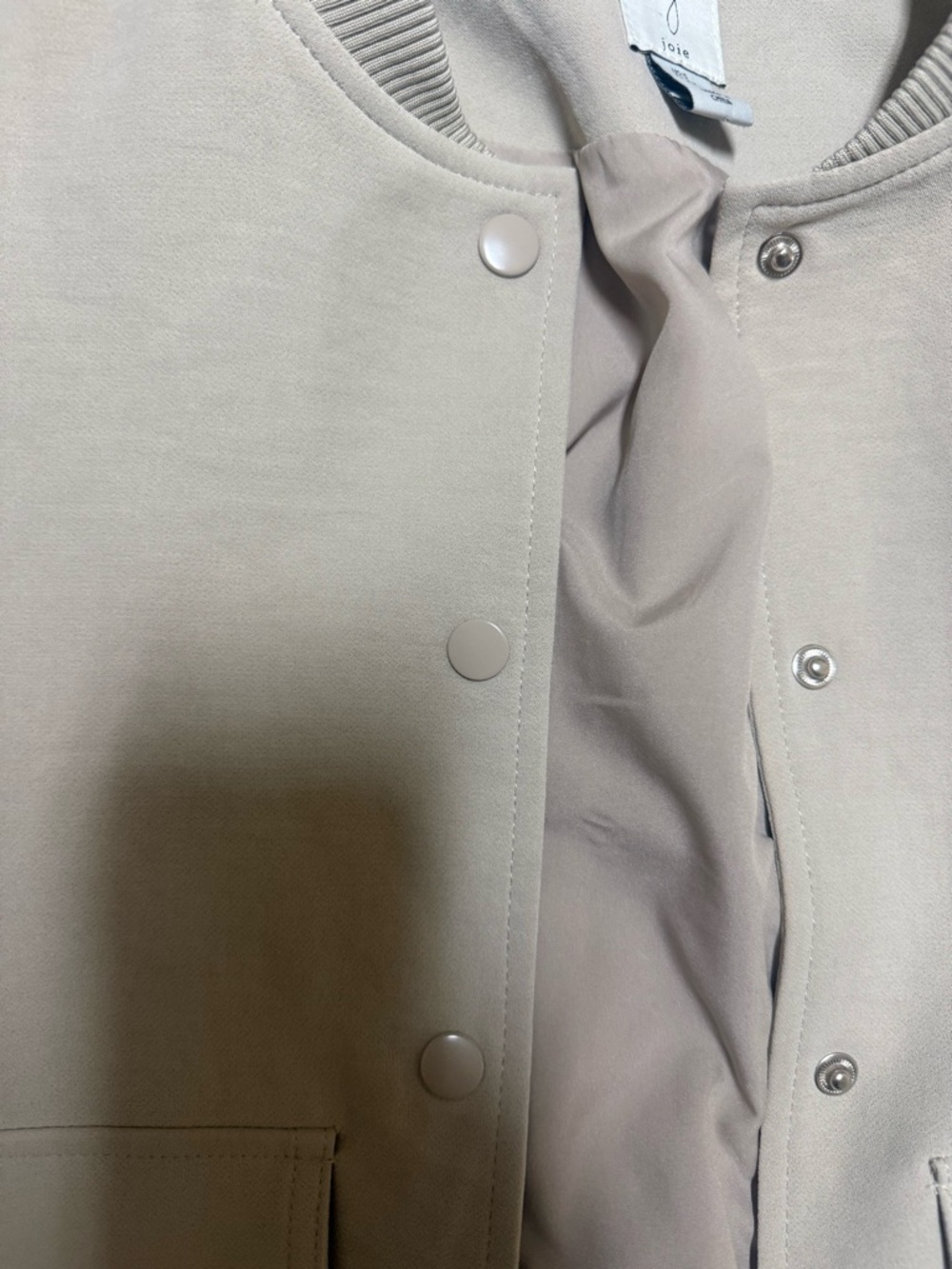 Chapter Cream Cropped Bomber Jacket - Picture 4 of 7